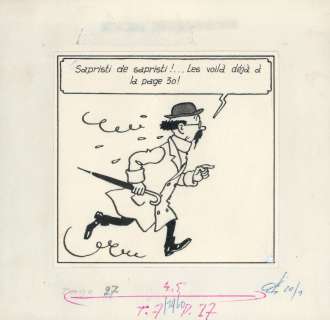 Hergé | Illustration originale publiée dans Le Journal | Christie’s