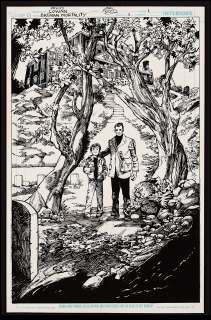 John Floyd, Denys Cowan - Original Art Batman Mortality #1 (2011) 7 Pages Pencils by Denys Cowan, Inks by John Floyd