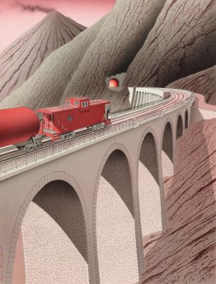 Guy Billout | Close Call - The Atlantic Monthly Magazine, 2004 | Philippe Labaune Gallery