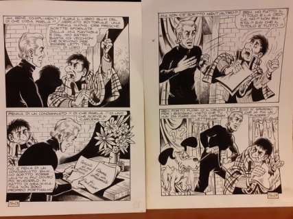 Paolo Piffarerio/ Luigi Corteggi | Paolo Piffarerio/ Luigi Corteggi - 2x tavole originali - Alan Ford n. 76 "Mi ricordo che...." - (1975) | Catawiki