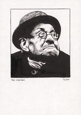 Frédéric Pajak | Paul Léautaud - Encre de Chine, plume et pinceau sur papier | Huberty Breyne Gallery