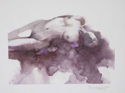 Giovanna Casotto | Giovanna Casotto - Portfolio "Acquarelle" firmato, con acquarello originale - EO - (2021) | Catawiki