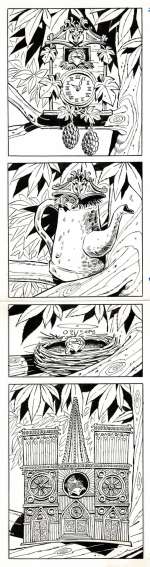 Gotlib | Le coucou de Gotlib, strip original à l’encre de chine. | Septimus