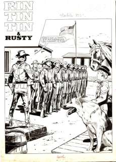 Carlo Raffaele Marcello - | Carlo Raffaele Marcello - 4x Tavola Originale - Rin Tin Tin & Rusty "recluta 758" - (1962) | Catawiki