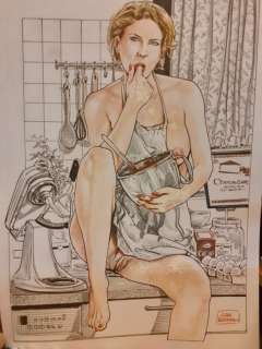 Luca Raimondo | Luca Raimondo - Illustrazione originale firmata “ Le Casalinghe " - Page volante - Exemplaire unique - (2022) | Catawiki