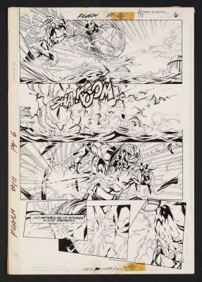 Jose Marzan Jr. , Oscar Jimenez | Original Art from Flash #111 (1996) Page 6 Pencils by Oscar Jimenez, Inks by Jose Marzan Jr. | mycomicshop.com (Buy It Now)