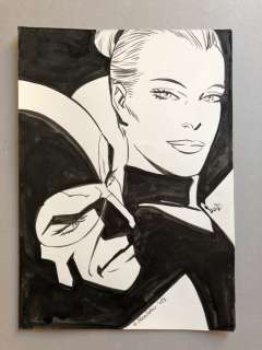 Giorgio Montorio | Giorgio Montorio - illustrazione a inchiostro "Diabolik ed Eva" | Catawiki