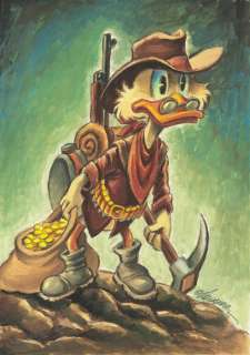 Joan Vizcarra | $crooge McDuck Tribute To Carl Barks - Original Painting - Joan Vizcarra - Acrylic Art - Original Artwork | Catawiki