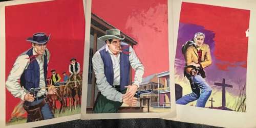 Dica | 3Ã— Original cover drawings  - Kansas no. 240 + 242 + 245 | Catawiki