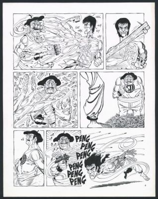 Marcel Gotlib | Planche originale n°04 pour l’histoire en 9 pages "Kung Fu Glacial" - Tome Deux - Rhâ-Gnagna | Daniel Maghen
