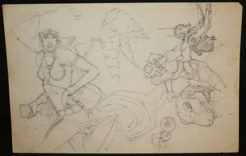 Armando Gil | Woman And Micronauts Pencil Drawings | Anthony’s Comic Book Art