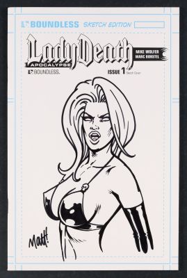 Matt Martin | Lady Death Apocalypse #1 (2015) Angry Sketch Cover by Matt Martin | mycomicshop.com