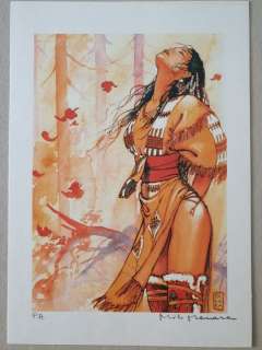 Milo Manara | Milo Manara - lito firmata "Estate indiana" - Page volante - EO - (2018) | Catawiki