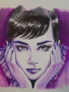 Giuseppe Candita | Giuseppe Candita - illustrazione originale "Audrey Hepburn -Julia" | Catawiki