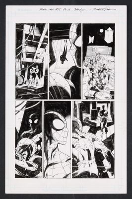 John Dell | Original Art From Amazing Spider-Man #45 (2020) Page 18 Pencils by Mark Bagley, Inks | mycomicshop.com