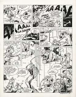 Gaudelette, Michel - Gaudelette, Michel - Planche originale - Magret de chrétiens aux herbes - (1992)