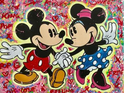 Alberto Ricardo | Mickey Mouse & Minnie Mouse - Alberto Ricardo - 80 x 60 cm | Catawiki