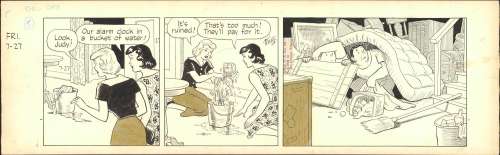 King - GASOLINE ALLEY, Daily Strip Art (7/27/56) | Russ Cochran