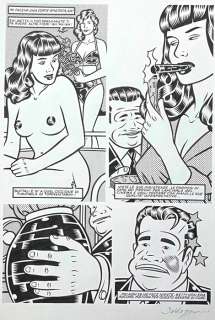 Roberto Baldazzini | Baldazzini, Roberto - Bettie Page - Original page - ’Who Killed Bettie?’ - Exemplaire unique - (1998) | Catawiki