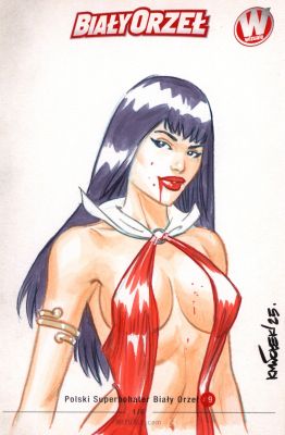 Adam Kmiołek | Vampirella, limitowana karta kolekcjonerska (fanart) | Galeria Komiksu