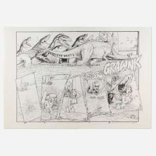 Budd Root, Cavewoman Story Pages 14-15 Orignal Art (Basement Comics,1998) | Landry Pop Auctions