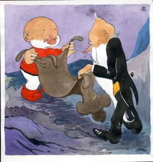 Jean Dulieu - original water colour Paulus de boskabouter