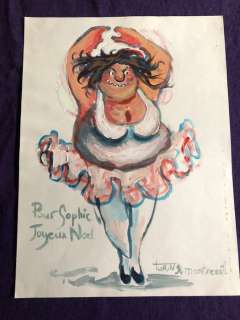 Turin | Turin, Philippe-Henri - Dessin original couleur - Danseuse de ballet monstrueuse - (1994) | Catawiki