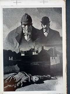 Karel Thole, Arthur Conan Doyle | Oscar Mondadori n. 672 - Karel Thole - Originale di Copertina "Sherlock Holmes La Valle della Paura" + Volume - Page volante - Exemplaire unique - (1976) | Catawiki