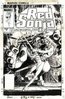 Wilshire, Mary  - Red Sonja #8 Cover - Inks by Sienkiewicz 
