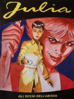 Giuseppe Candita | Diabolik - illustrazione originale "Cover Julia n. 1 Reinterpretata" - Page volante - Exemplaire unique | Catawiki