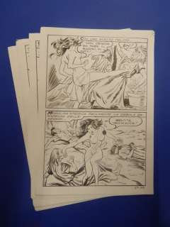 Edgardo Dell’acqua | Messalina n. 67 - Edgardo Dell’Acqua - 20x Tavole Originali Erotiche "L’orrendo sacrificio" - Page volante - Exemplaire unique - (1969) | Catawiki