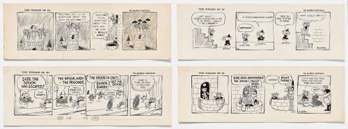 Lot of Four ’’Wizard of Id’’ Comic Strips from 1965 | Nate Sanders