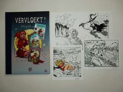 Walthéry, François | Walthéry - Vervloekt Integraal - Luxe album - HC 45/50 - Met originele tekening en 3 prentjes - Cartonné - EO - (2022) | Catawiki