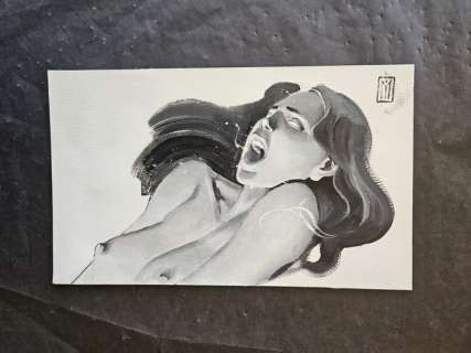 Carot, Manolo | Projetorgasme - Dessin original par Manolo Carot, dit Man - Page volante - Exemplaire unique - (2019) | Catawiki