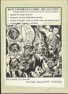 Russ Cochran Comic Art Auction Cover Photo Stat | Russ Cochran