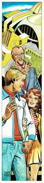 Eddy Paape | Luc Orient, dessin original à l’encre de chine et à l’aquarelle réalisé en 1975 pour une affiche destinée aux libraires. | Septimus