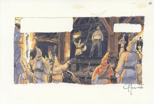 Juanjo Guarnido | Blacksad, Tome 2, Artic-Nation, Recherche de case, case n°1 planche 34 | Galerie 9ème Art
