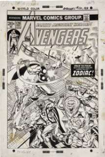 Jim Starlin and Frank Giacoia Avengers #120 Cover Original Art (Marvel, 1974). "Face to face with the - | Heritage