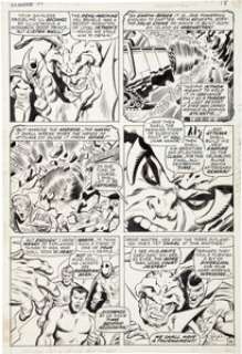 Sal Buscema and Mike Esposito (as Joe Gaudioso) Sub-Mariner #31 page 14 Original Art (Marvel, 1970). Attuma -