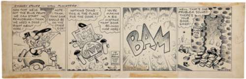 Bill Holman Smokey Stover Daily Comic Strip Original Art dated 1-24-39 (Chicago Tribune, 1939). This classic -