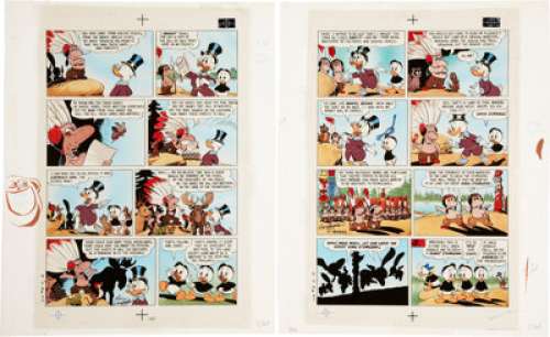 Carl Barks and Peter Ledger Uncle Scrooge McDuck: His Life and Times Production Art Group (Celestial -