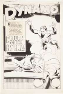 Wally Wood T.H.U.N.D.E.R. Agents #17 Dynamo Splash Page 1 Original Art (Tower Comics, 1967). Dynamo is dropped -