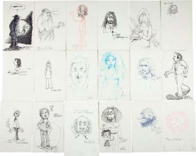 Morse‘s Funnies Third Version Self Portrait Sketch Original Art Group (Albert Morse, 1974). Here‘s a rare -