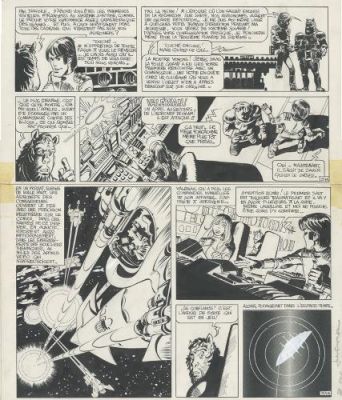 Jean-Claude Mézières | Valérian, Tome 2, L’Empire des mille planètes, planche 34. | Galerie 9ème Art