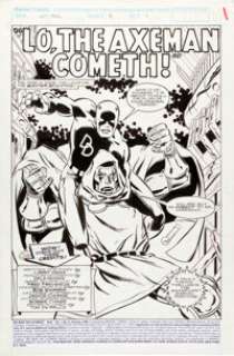 Dale Keown and Fred Fredericks Nth Man The Ultimate Ninja #8 Daredevil and Dr. Doom Splash Page 1 Original -