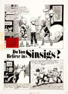 Luis Bermejo Creepy #88 Complete 8-Page Story "Do You Believe in Sinsigs" Original Art (Warren, 1977). -