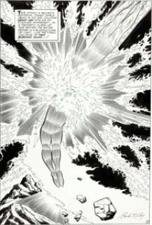 Jack Kirby and Joe Sinnott Fantastic Four Annual #4 Hellacious Human Torch Splash Page 9 Original Art (Marvel, - | Heritage