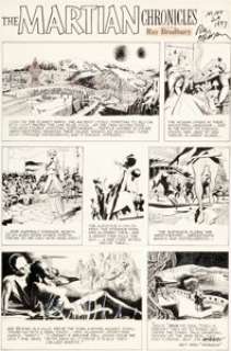 Doug Wildey West Magazine The Martian Chronicles Comic Strip Original Art (Los Angeles Times, 1972). West -