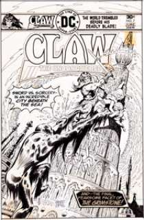 Ernie Chan Claw the Unconquered #7 Cover Original Art (DC, 1976). Ernie Chan at his Sword and Sorcery best. It‘s ink -