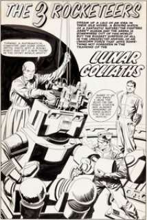Jack Kirby and Al Williamson Blast-Off #1 The 3 Rocketeers Complete 5-Page Story "Lunar Goliaths" Original - | Heritage